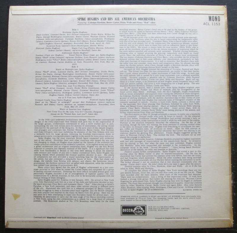 SPIKE HUGHES AND HIS ALL AMERICAN ORCHESTRA - SPIKE HUGHES AND HIS ALL AMERICAN ORCHESTRA (LP/VINYL)