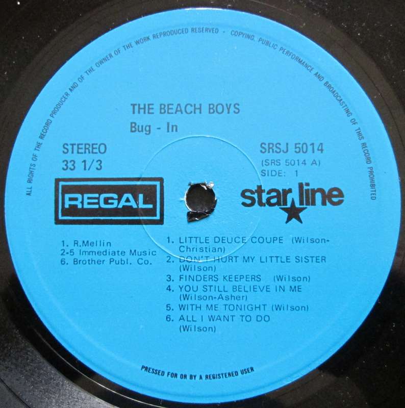 THE BEACH BOYS - BUG-IN    (LP/VINYL)