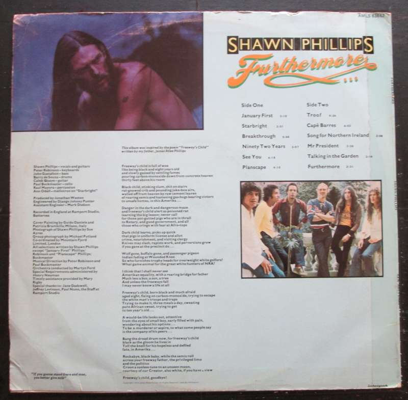 SHAWN PHILLIPS - FUTHERMORE   (LP/VINYL)