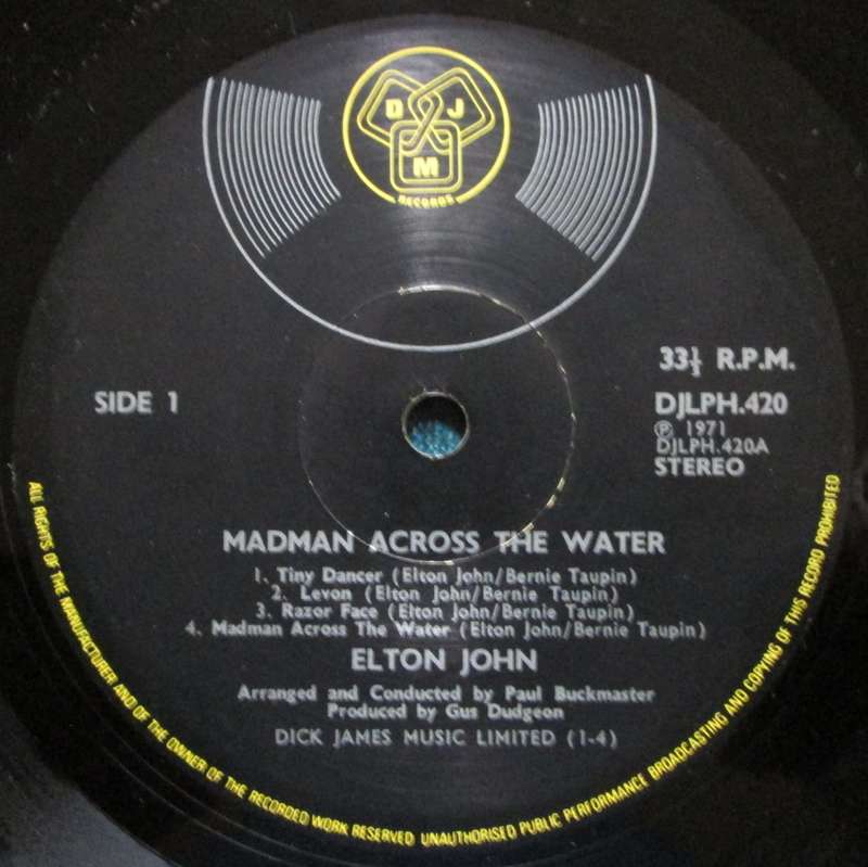 ELTON JOHN - MADMAN ACROSS THE WATER  (LP/VINYL)