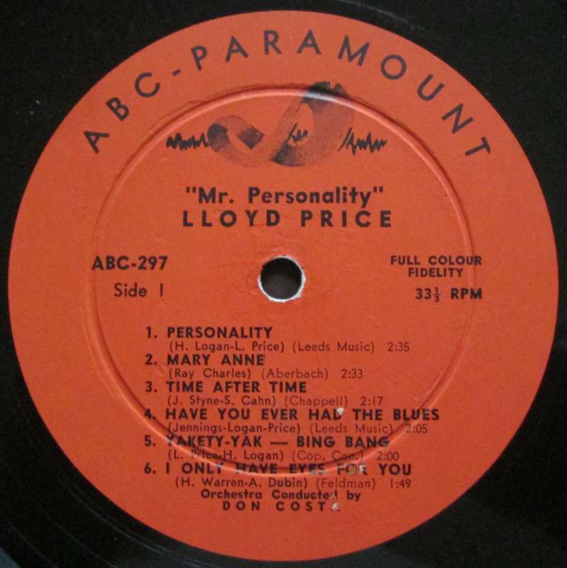 LLOYD PRICE - Mr. PERSONALITY  (LP/VINYL)
