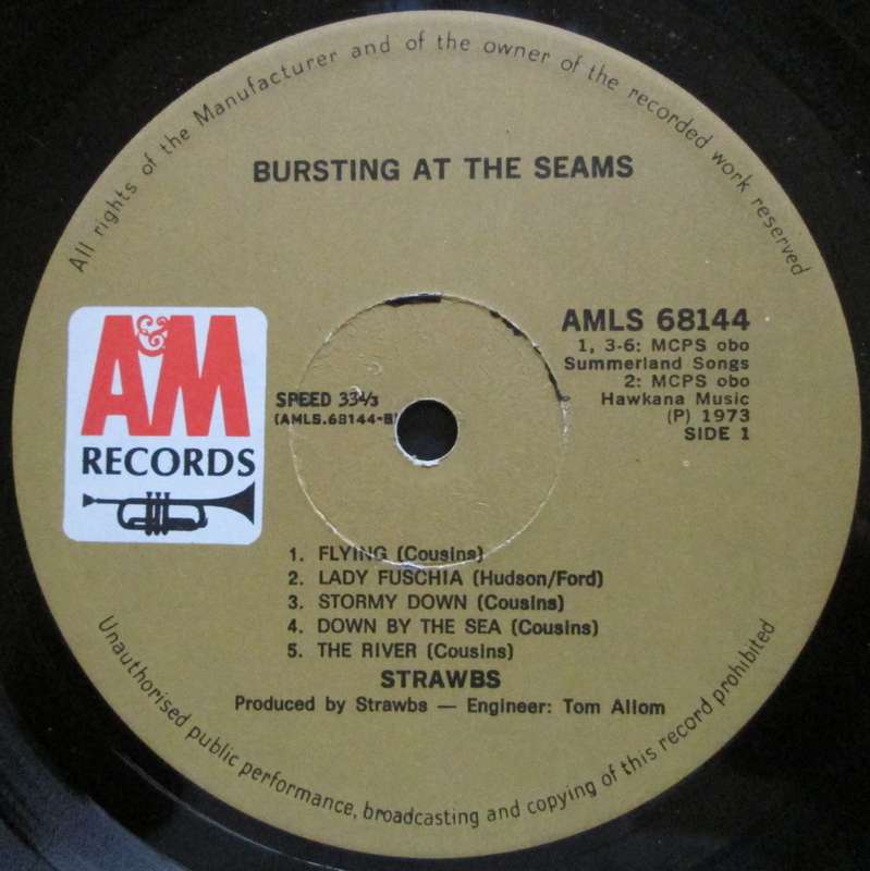 STRAWBS - BURSTING AT THE SEAMS   (LP/VINYL)
