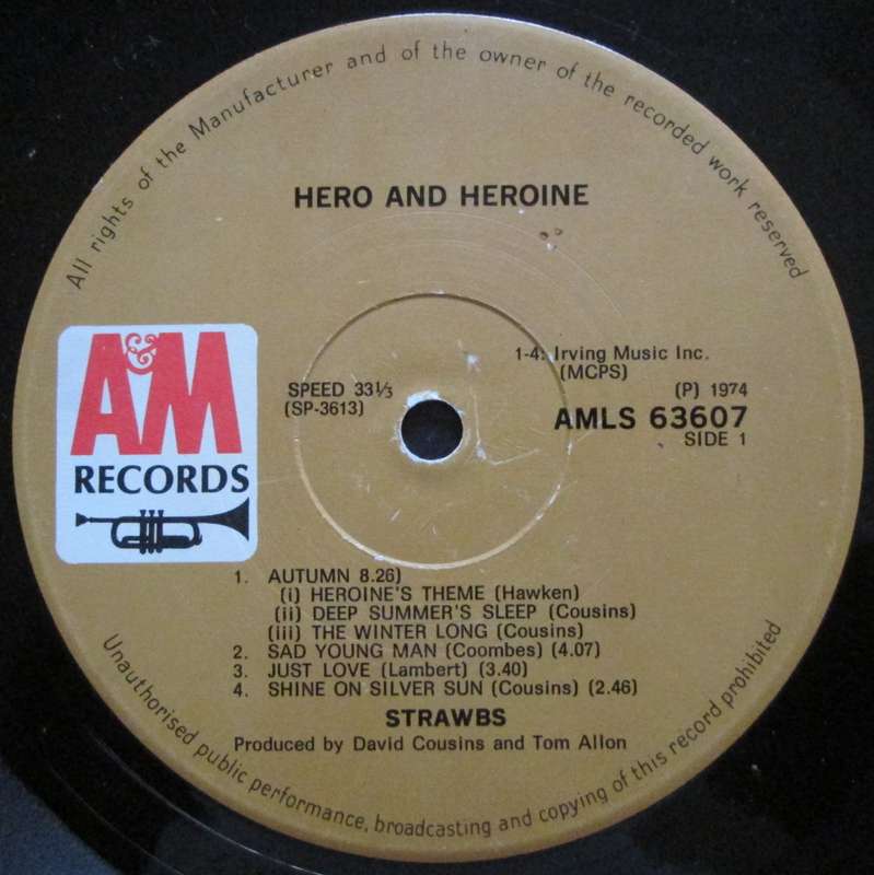 STRAWBS - HERO AND HEROINE  (LP/VINYL)