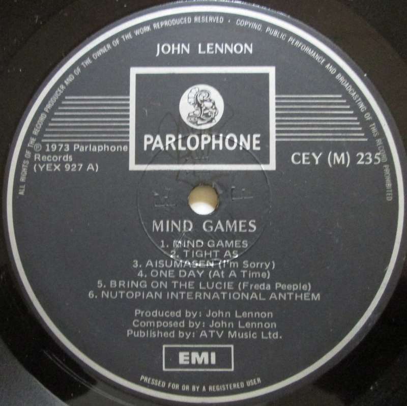 JOHN LENNON - MIND GAMES   (LP/VINYL)