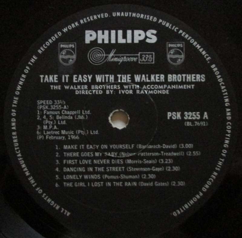 THE WALKER BROTHERS - TAKE IT EASY WITH THE WALKER BROTHERS   (LP/VINYL)