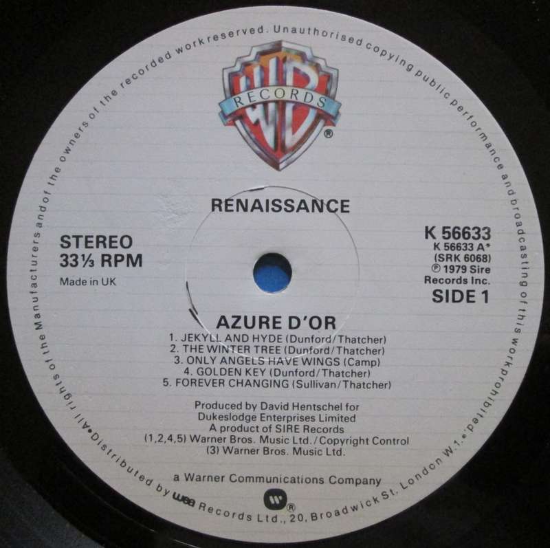 RENAISSANCE - AZURE DOR   (LP/VINYL)