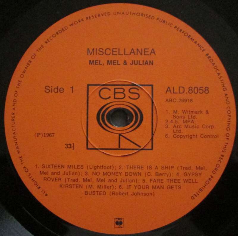 MEL.MEL & JULIAN - MISCELLANEA   (LP/VINYL)