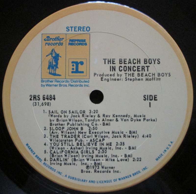 THE BEACH BOYS - THE BEACH BOYS IN CONCERT (2xLP/VINYL)