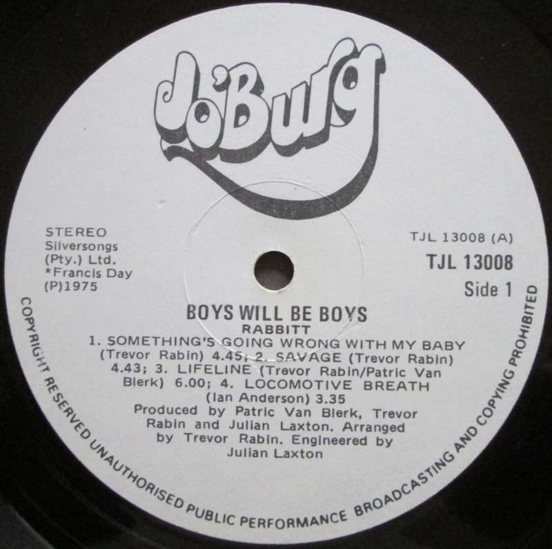 RABBITT - BOYS WILL BE BOYS  (LP/VINYL)