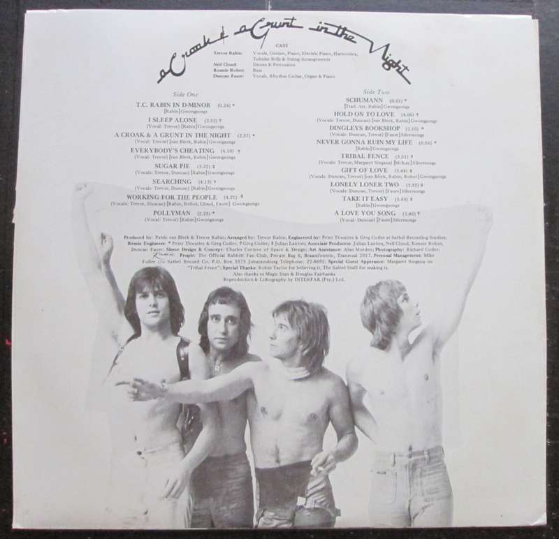 RABBITT - A CROAK AND A GRUNT IN THE NIGHT  (LP/VINYL)