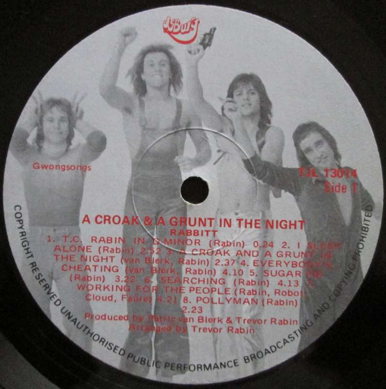 RABBITT - A CROAK AND A GRUNT IN THE NIGHT  (LP/VINYL)