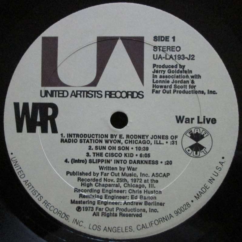 WAR - WAR LIVE (2xLP/VINYL)