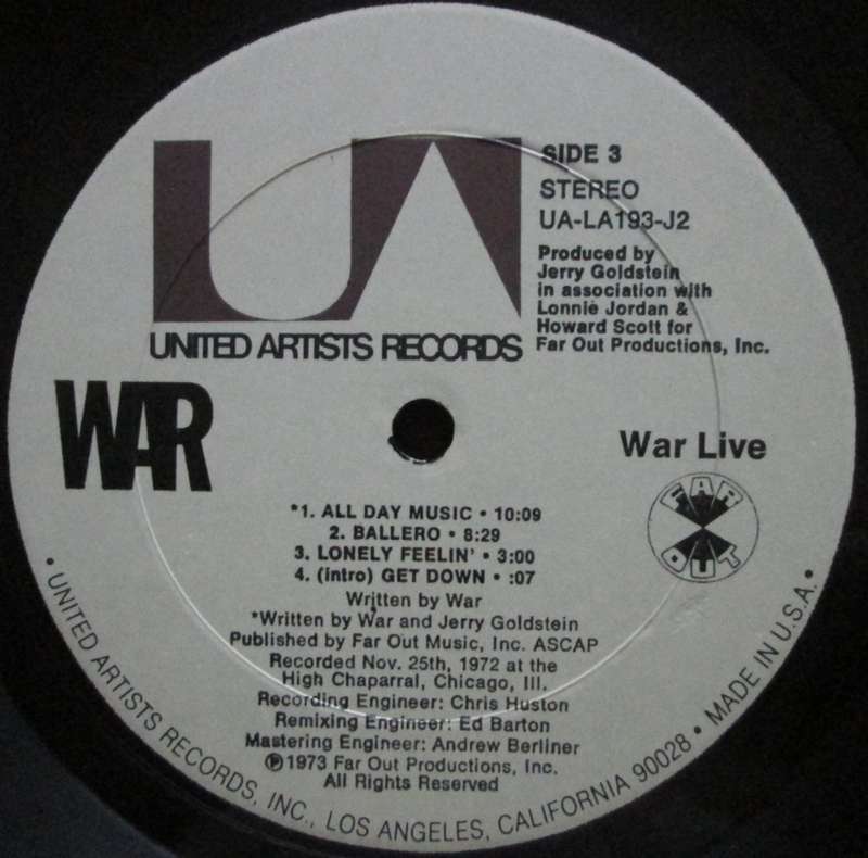 WAR - WAR LIVE (2xLP/VINYL)
