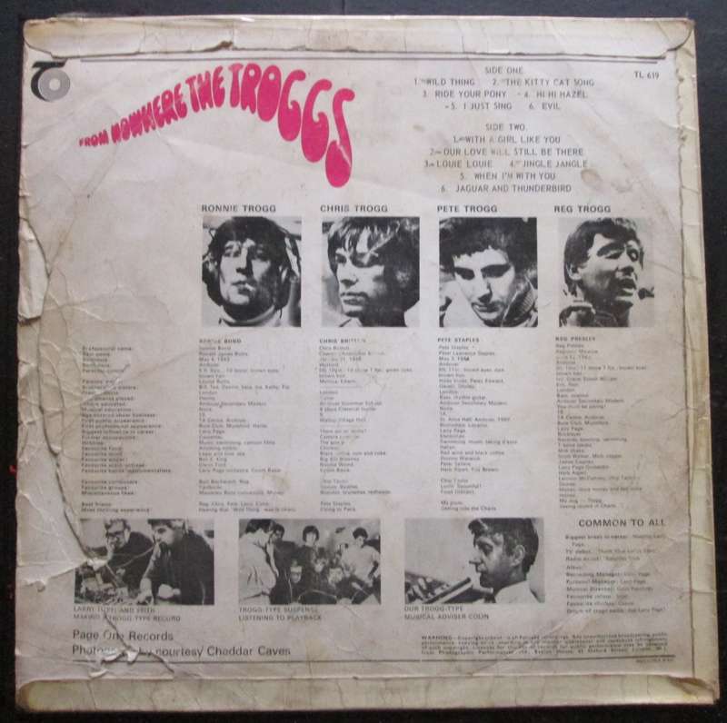 THE TROGGS - FROM NOWHERE  (LP/VINYL)