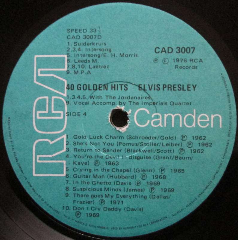 ELVIS PRESLEY - 40 GOLDEN HITS (2xLP/VINYL)
