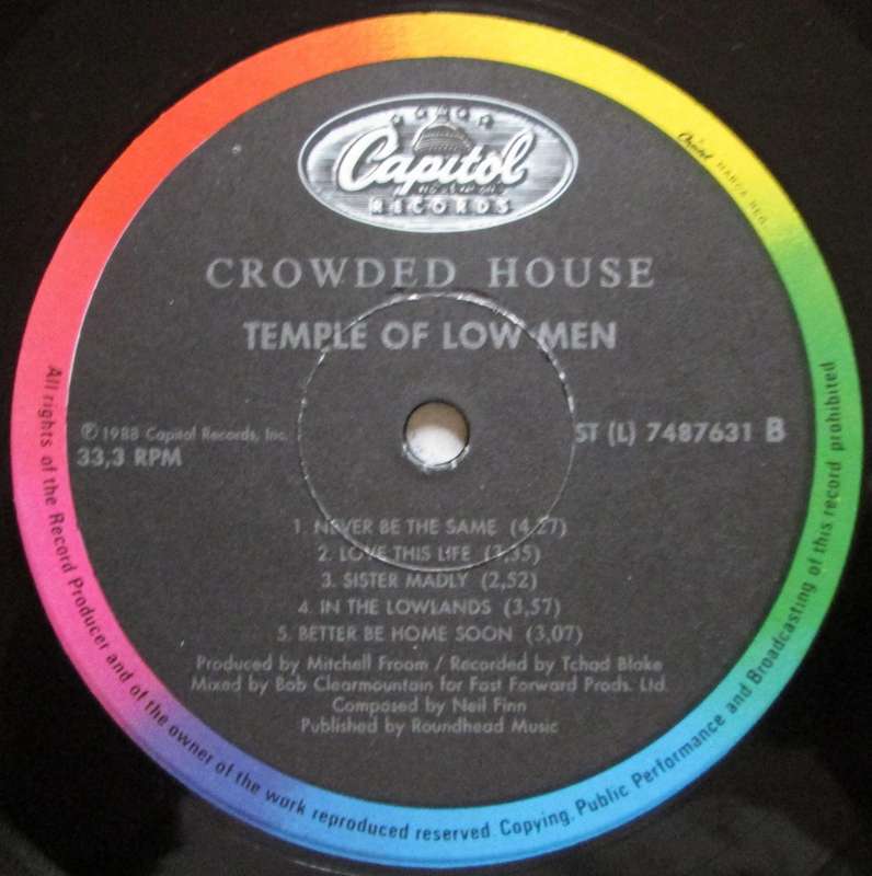 CROWDED HOUSE - TEMPLE OF LOW MEN (LP/VINYL)