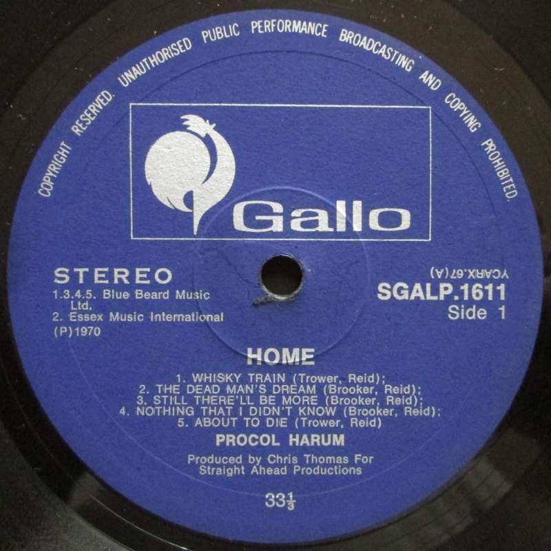 PROCOL HARUM - HOME  (LP/VINYL)