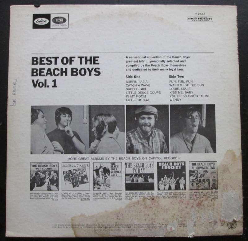 THE BEACH BOYS - BEST OF THE BEACH BOYS Vol.1  (LP/VINYL)