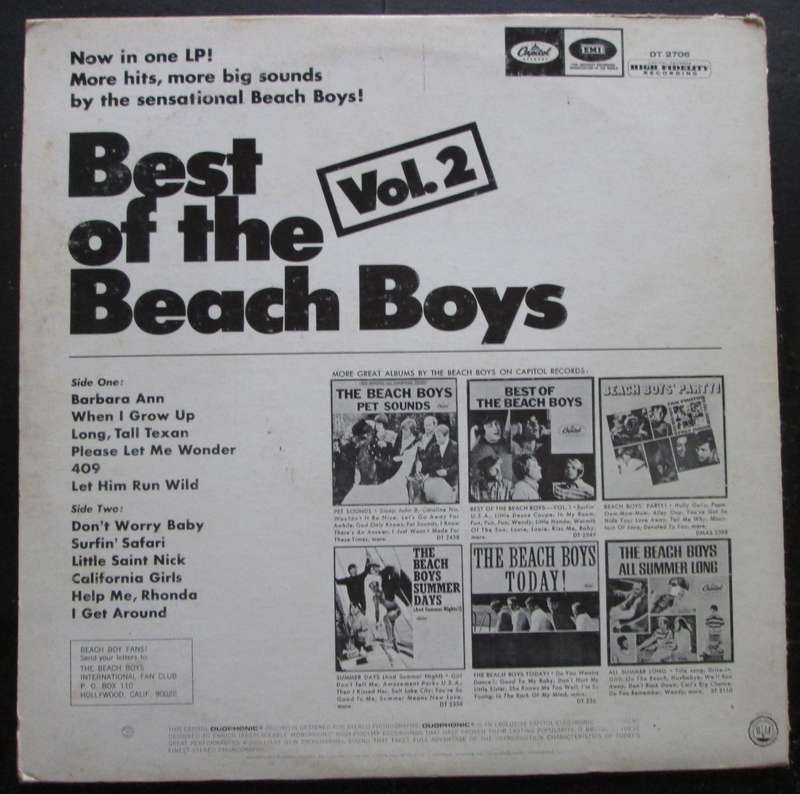 THE BEACH BOYS - BEST OF THE BEACH BOYS Vol.2  (LP/VINYL)