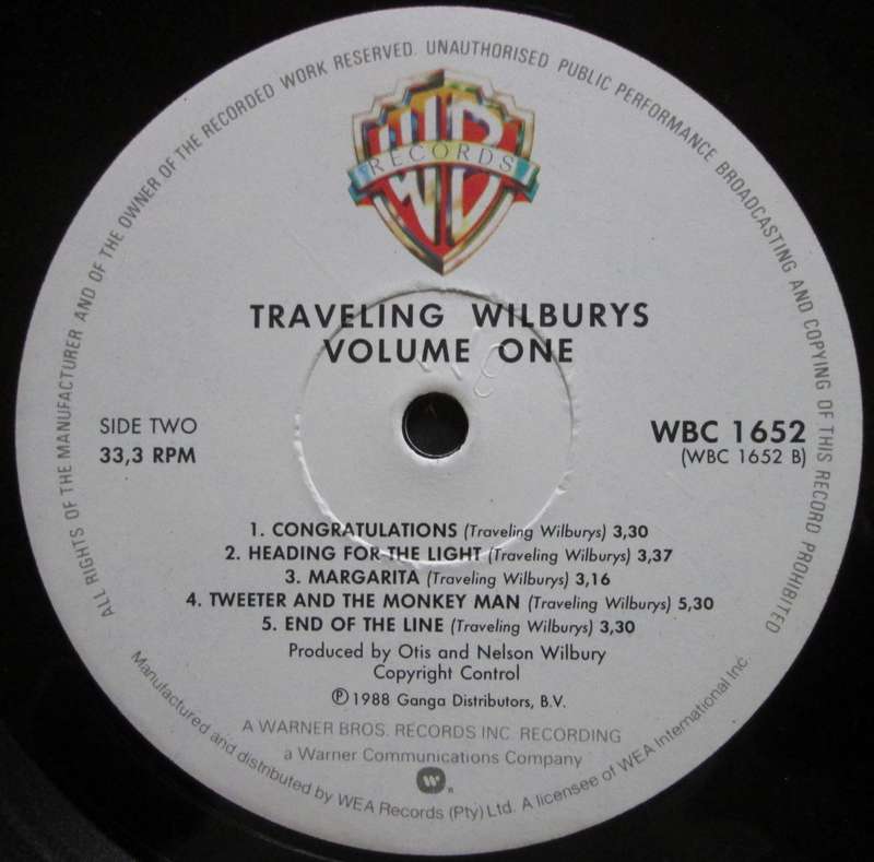 TRAVELING WILBURYS - VOLUME ONE  (LP/VINYL)