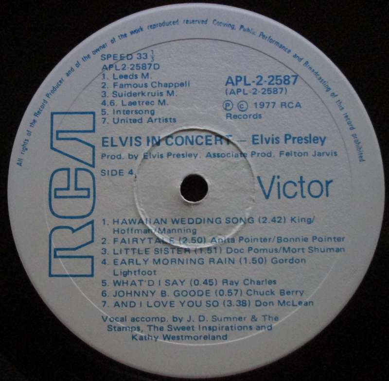 ELVIS PRESLEY - ELVIS IN CONCERT (2xLP/VINYL)