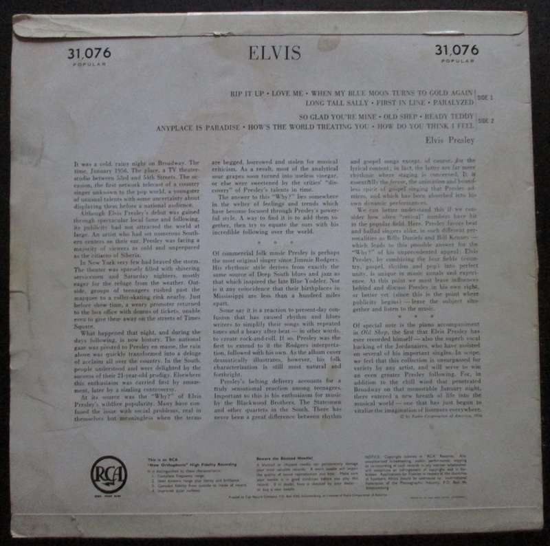 ELVIS PRESLEY - ELVIS (LP/VINYL)