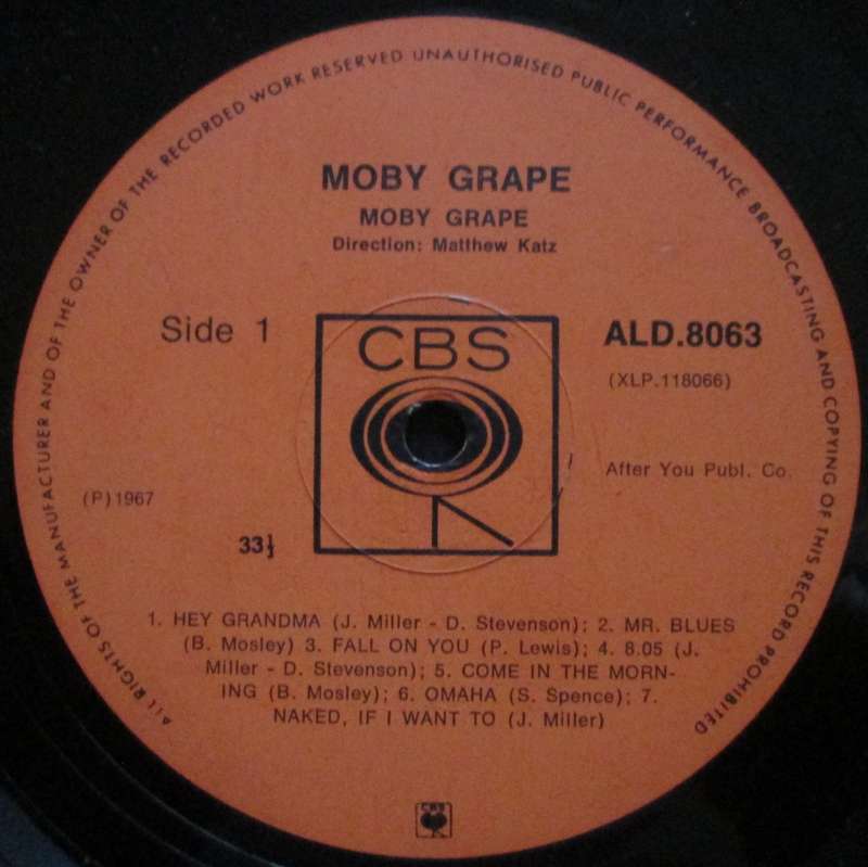 MOBY GRAPE - MOBY GRAPE  (LP/VINYL)