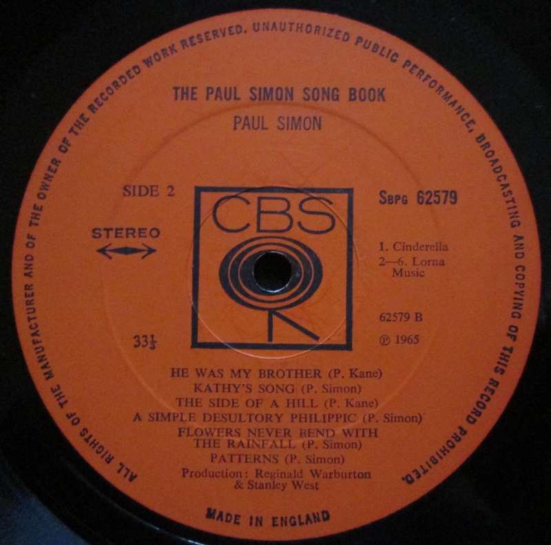 PAUL SIMON - THE PAUL SIMON SONG BOOK (LP/VINYL)