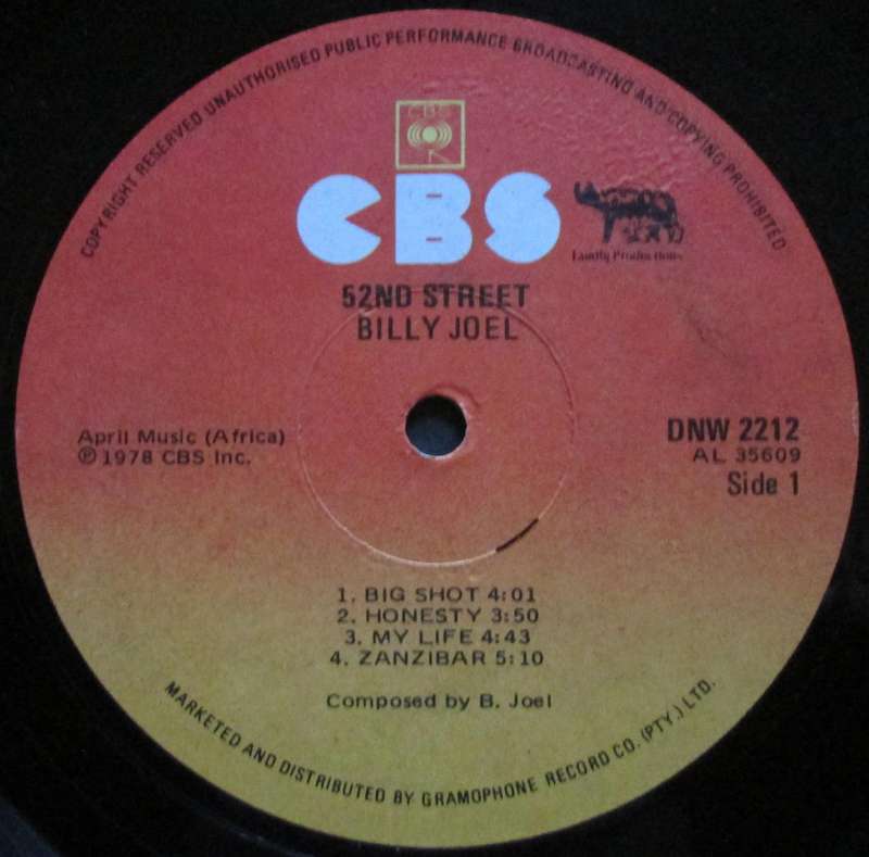 BILLY JOEL - 52ND STREET  (LP/VINYL)