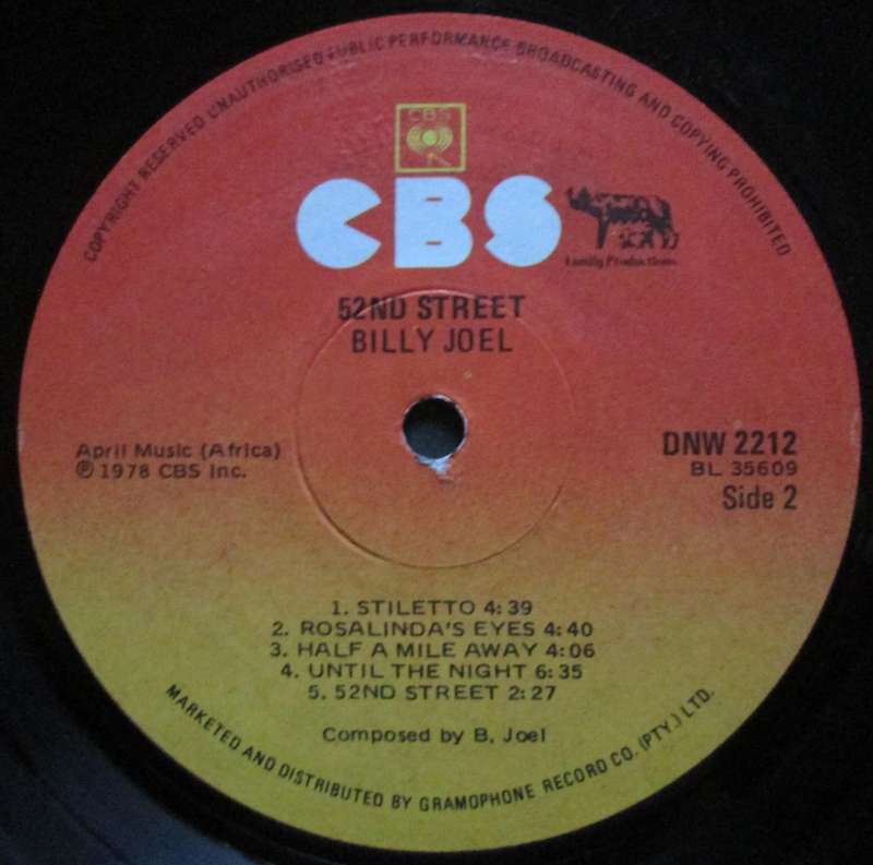 BILLY JOEL - 52ND STREET  (LP/VINYL)