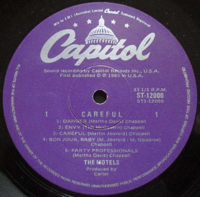 THE MOTELS - CAREFUL (LP/VINYL)