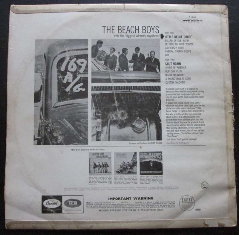THE BEACH BOYS - LITTLE DEUCE COUPE (LP/VINYL)