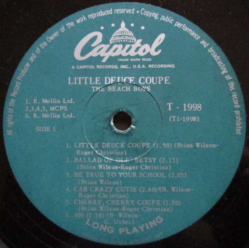 THE BEACH BOYS - LITTLE DEUCE COUPE (LP/VINYL)