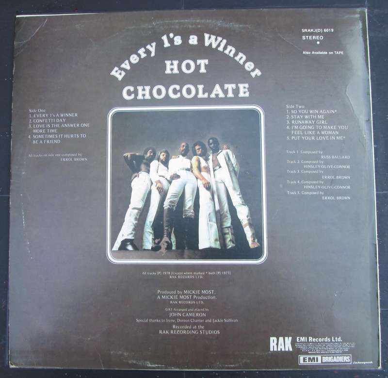 HOT CHOCOLATE - EVERY 1S A WINNER   (LP/VINYL)