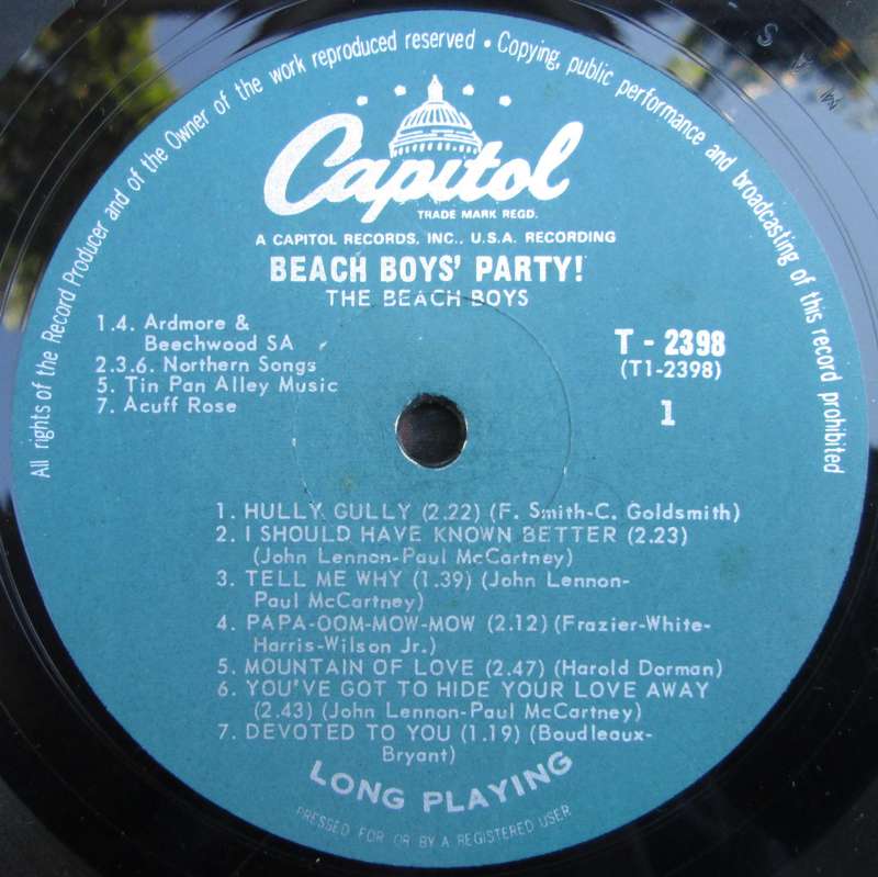 THE BEACH BOYS - BEACH BOYS PARTY   (LP/VINYL)