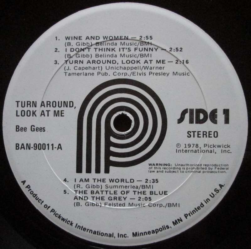 THE BEE GEES - TURN AROUND LOOK AT ME  (LP/VINYL)