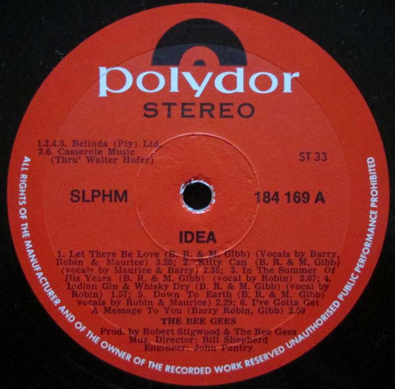 THE BEE GEES - IDEA   (LP/VINYL)