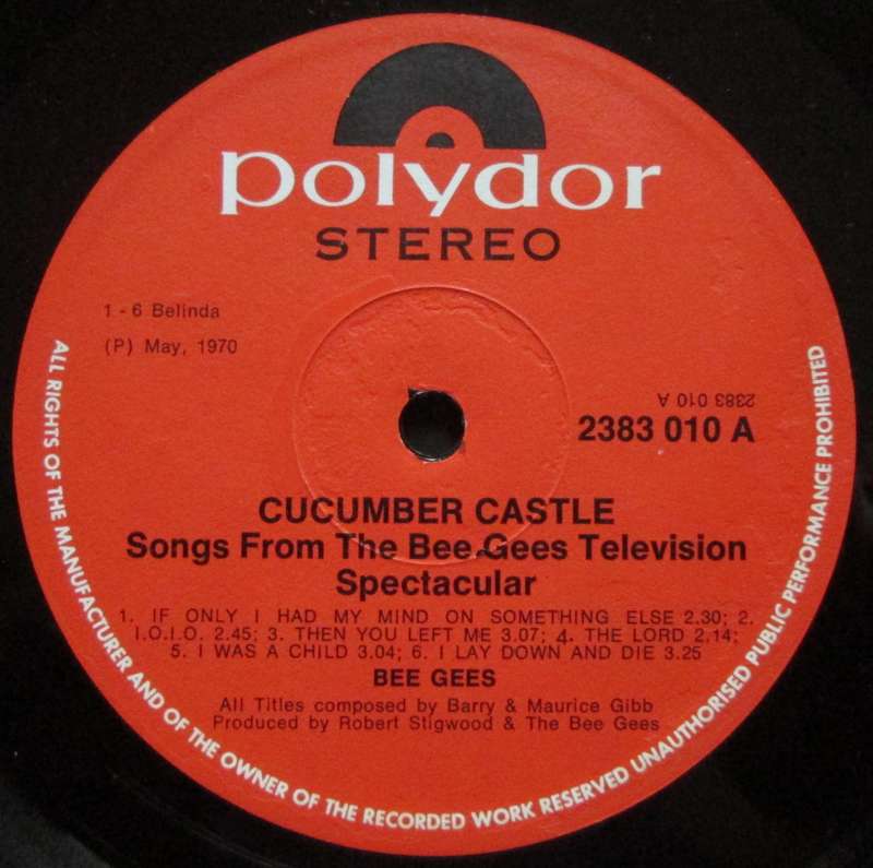 THE BEE GEES - CUCUMBER CASTLE   (LP/VINYL)