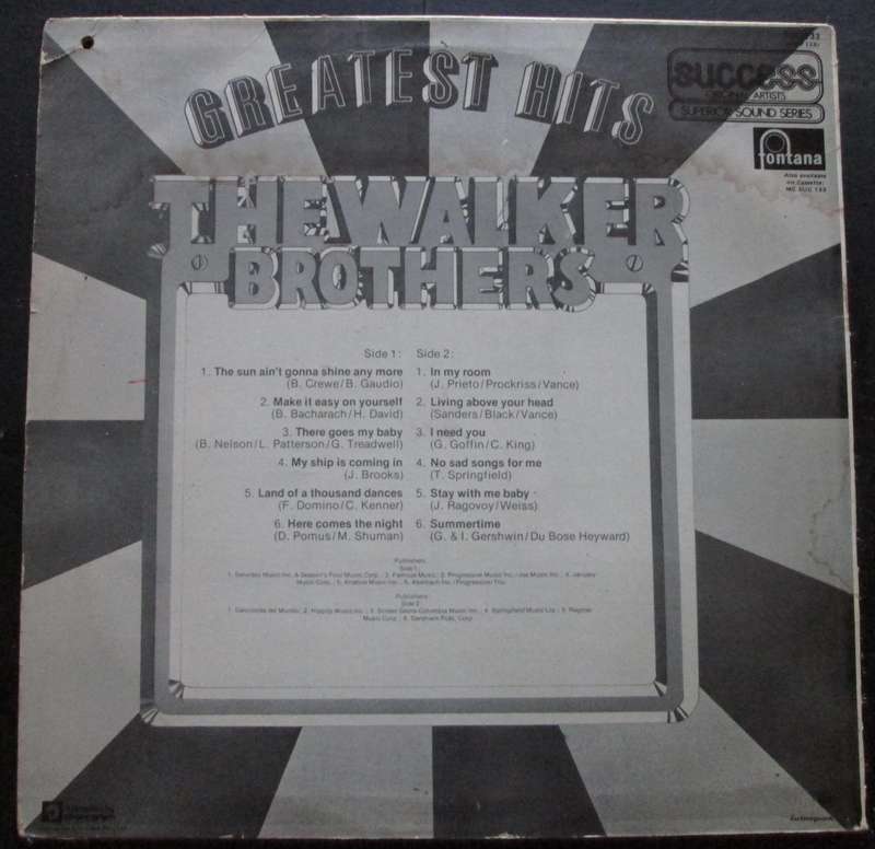 THE WALKER BROTHERS - GREATEST HITS   (LP/VINYL)