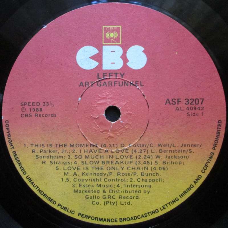 ART GARFUNKEL - LEFTY  (LP/VINYL)