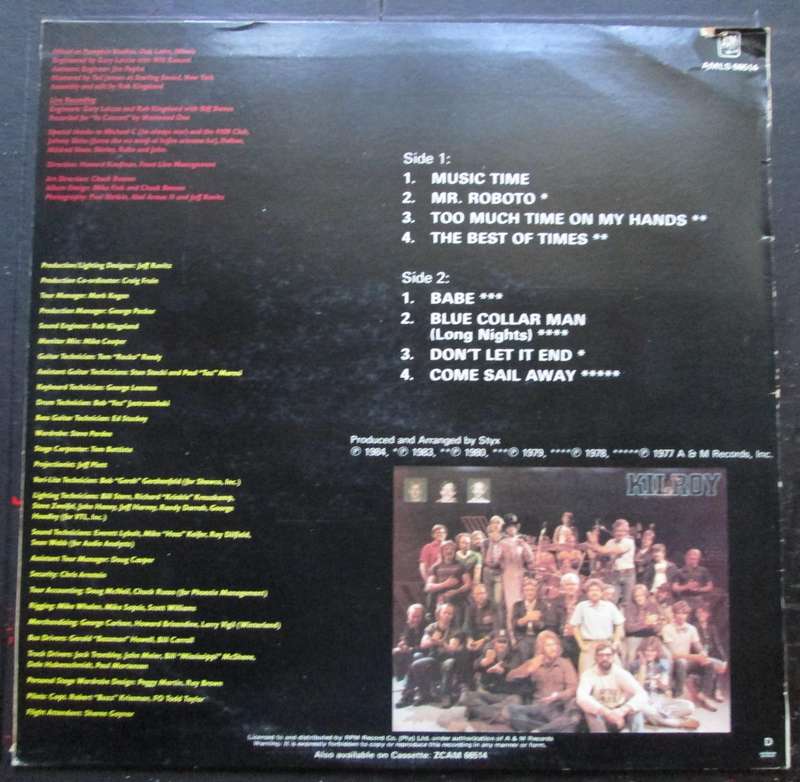 STYX - CAUGHT IN THE ACT  LIVE  (LP/VINYL)