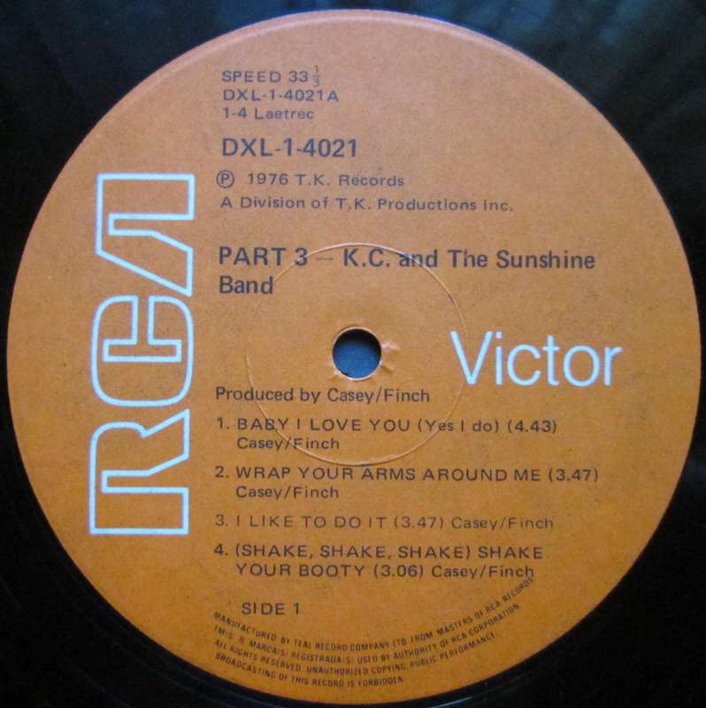 KC & THE SUNSHINE BAND - PART 3  (LP/VINYL)
