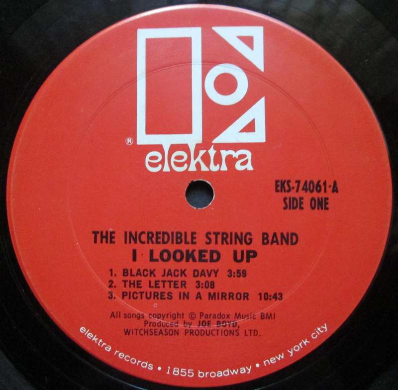 THE INCREDIBLE STRING BAND - I LOOKED UP  (LP/VINYL)