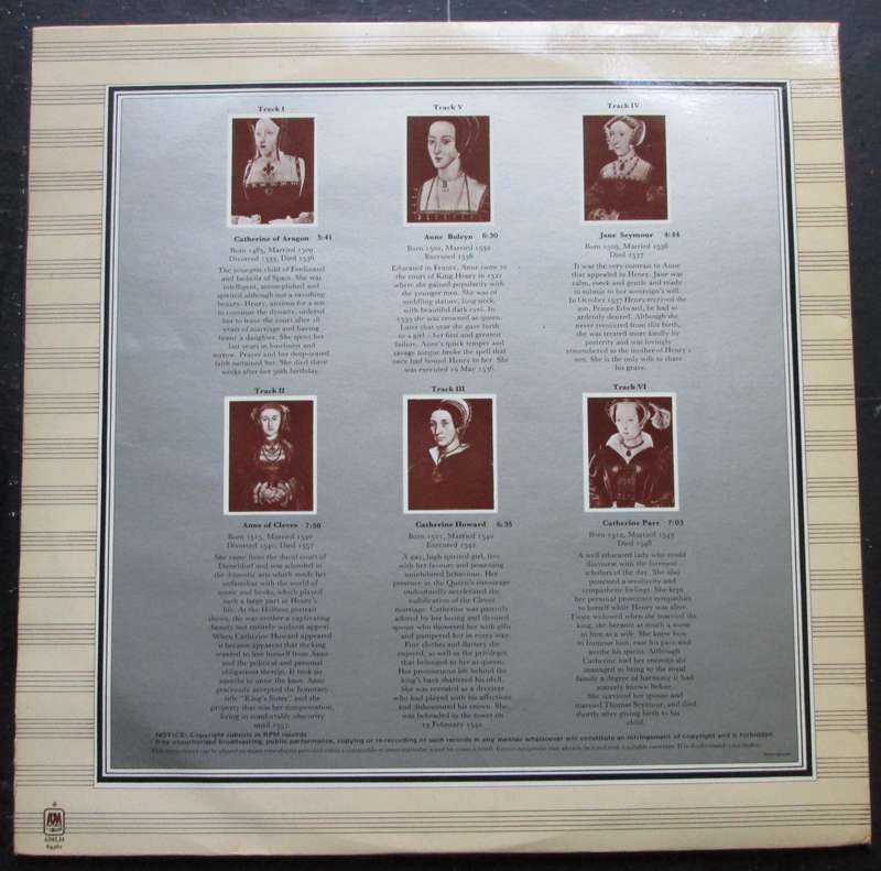 RICK WAKEMAN - THE SIX WIVES OF HENRY VIII (LP/VINYL)