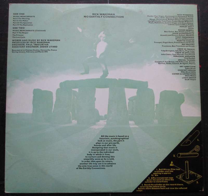 RICK WAKEMAN - NO EARTHLY CONNECTION  (LP/VINYL)