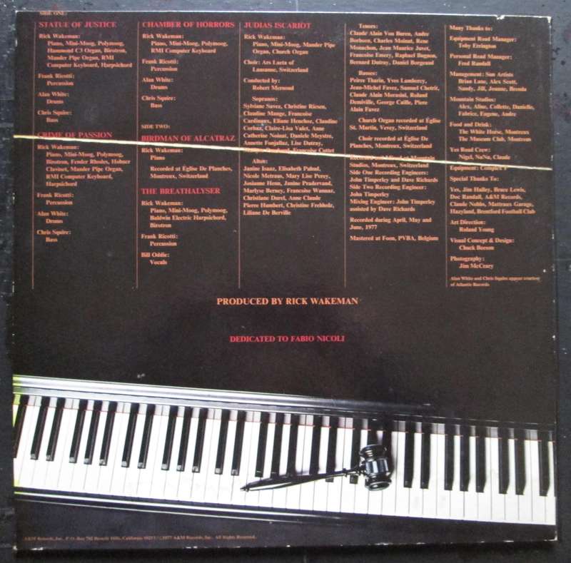 RICK WAKEMAN - RICK WAKEMANS CRIMINAL RECORD  (LP/VINYL)