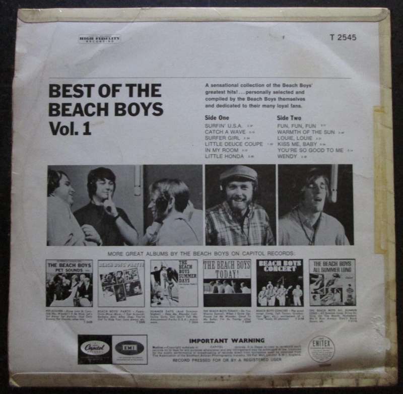 THE BEACH BOYS - THE BEST OF THE BEACH BOYS (LP/VINYL)