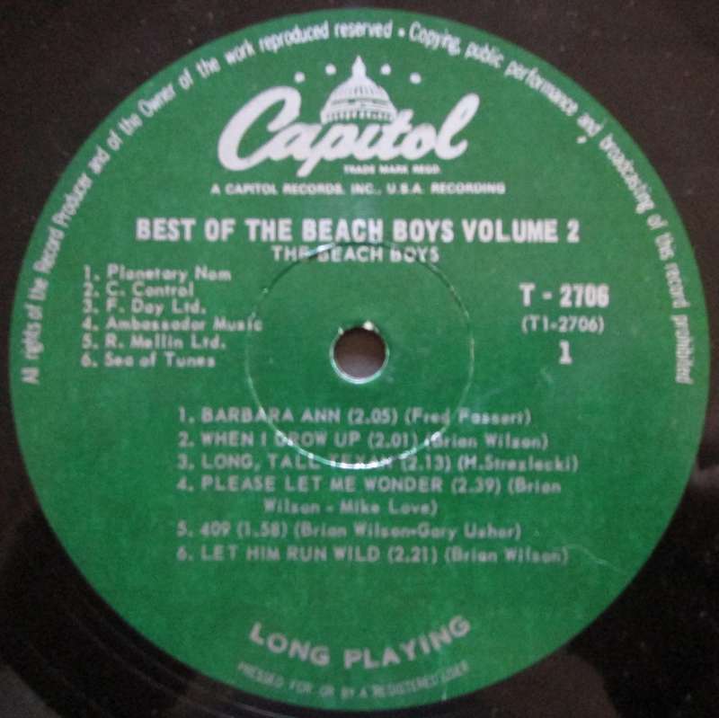 THE BEACH BOYS - THE BEST OF THE BEACH BOYS VOL. 2  (LP/VINYL)