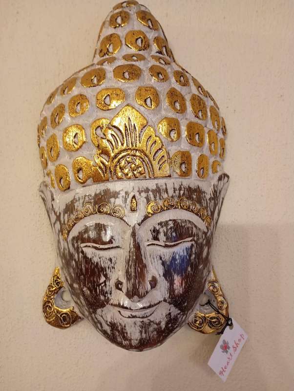 Set of 3 Buddha Masks (Gold painted)