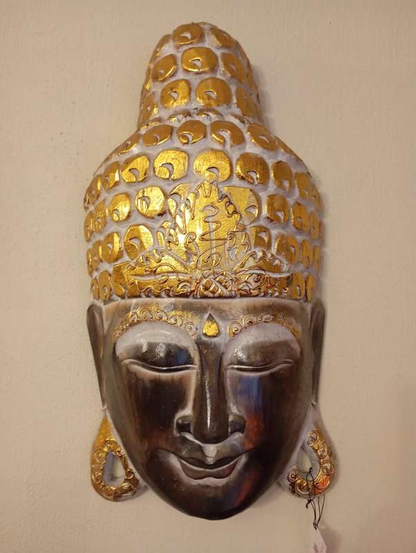 Set of 3 Buddha Masks (Gold painted)
